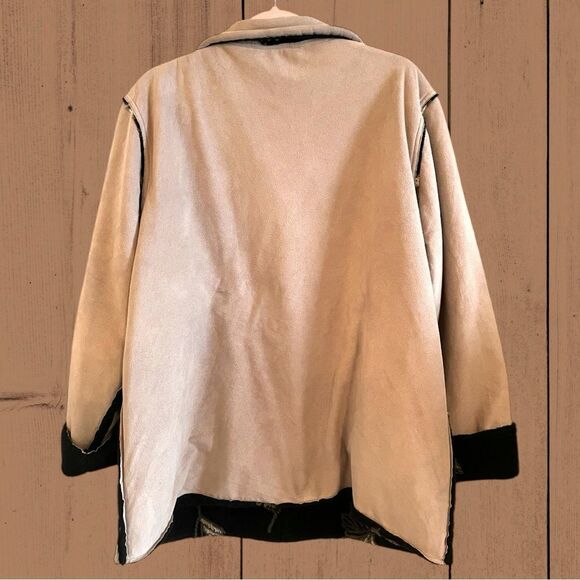 Vintage reversible jacket, faux suede one side fleece other side - Picture 5 of 6